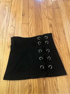 Suzette Collection Black Side Lace-Up Kids Skirt Size Medium 8/10